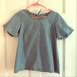 Madewell Denim Tie Top